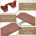 Uxcell T-Molding Transition Strips, 6.56 ft x 1.97" (L x W) PVC Floor Flat Divider Strip Self Adhesive Vinyl Flooring Edging Trim for Joining Floor Gaps Doorways, Walnut