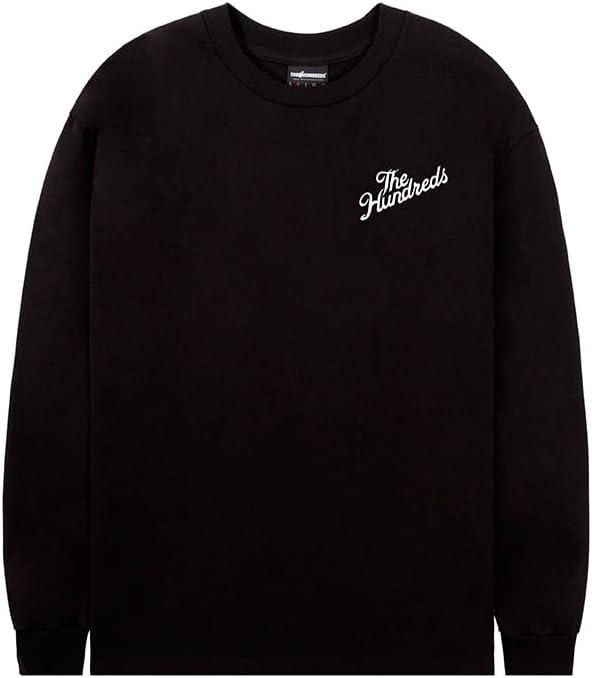 The Hundreds Unisex Adult Slant Crest Ls T-Shirt Standard Fit (Medium, Black)
