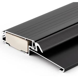 Blulu 36" Aluminum Exterior Door Threshold 4 9/16" Outdoor Swing Threshold Heavy Duty Adjustable Aluminum Door Sill Pan for Weatherproof & Easy Install for Residential/Commercial Use, Black (1 Pcs)