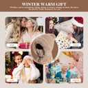 3 in 1 Beanie Hat for Women - 2025 New 3 in 1 Beanie Hat with Scarf and Mask, Fleece Lined Knit Windproof Scarf Hat (Black)