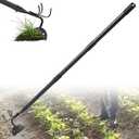 Lilyvane Garden Hoe, 2 in 1 Weeding Hoe and Cultivator Soil Tiller, 66" Long, Heavy Duty Hoe Garden Tool for Weeding, Loosening Soil, Cultivating, Gardening