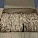 FoldTier 60 Pcs Round Placemats Bulk Plate Chargers Set 11.8 Inch Woven Placemat Rustic Braided Straw Rattan Charger Natural Water Hyacinth Place Mat for Wedding Party Table Single Tableware Use
