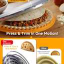4-in-1 Tortilla Sealer Press, Tortilla Crimper Maker for 4, 6, 8, 10 Wraps, Detachable Shark Tooth Design, BPA-Free, Dishwasher Safe, Suitable for Making Sealed Quesadilla, Taco, Burrito, Dumpling