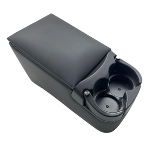 Universal Truck Bench Seat Console with Cup Holders, Grey