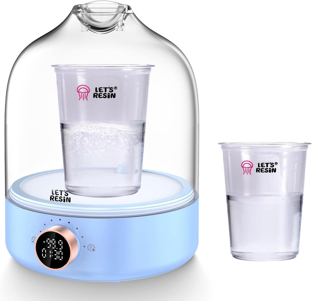 LETS Resin Upgraded Resin Bubble Remover, Eliminate 99% Bubble in 5-9 Minutes, 99Kpa with Digital DisplayBigger Capacity, Auto Vent, Timer for Epoxy Resin Casting, Resin Art Crafts, Jewelry Making