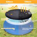 SAFANA 6ft Inflatable Pool Covers for Above Ground Pools [ Cover Diameter: 6ft ] Round Pool Cover for Inflatable Easy Set Pool with Elastic Band, Swimming Pool Windproof Dustproof (Black)