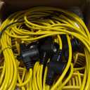 LEDIARY 100FT Construction String Lights, 10 Bulbs 100W 10500LM String Work Lights with 10 Medium Base Sockets, Linkable Jobsite Lights, Weatherproof Temporary Lighting Indoor&Outdoor