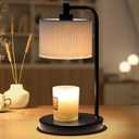 Candle Warmer Lamp with Timer, Candle Wax Warmer Candle Lamp, Room Decor Housewarming Gifts Mothers Day Gifts (Black)