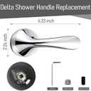 Delta Shower Handle,RP48717 Shower Handle Replacement,for Delta 1300/1400 Series Tub Faucets,Metal Lever Single Faucet Handle,Shower Faucet Handle,Chrome