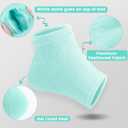 3 Pairs Fuzzy Moisturizing Heel Socks for Dry Cracked Feet Women, Cracked Heel Repair, Cracked Heel & Dry Foot Treatment (Mint Green)