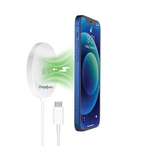 Chargeworx Magnetic Wireless Charger Station: 15W Fast Charger for iPhone 14/13/12 | Includes 3FT Power Cord & USB-C Port | Home/Office Phone Charger