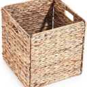  Water Hyacinth Handwoven Storage Basket Decorative Accessory Set 4-Piece