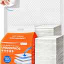 Disposable Puppy Pads 100 Count, 22"x22" Pee Pads for Dogs Potty Training, 6-Layer Super Absorbent & Leak Proof, Odor Block Pet Pads with Anti-Slip Adhesive Strips, White