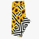 Lularoe Tall Curvy (TC fits Sizes 12-18) Sunflowers Diamond Geometric Yellow Black White Buttery Soft Adult Leggings, Pack Of 2