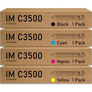 Remanufactured IM C3500 C3000 842251 842252 842253 842254 Toner Cartridge Replacement for Ricoh IM C3000 IM C3500 Savin Lanier IMC3000 IMC3500 Printer (1BK/1C/1Y/1M)