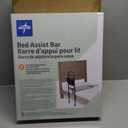 Medline Bed Assist Bar with Storage Pocket, Height Adjustable Bed Rail for Elderly Adults, Assistance for Getting In and Out of Bed at Home