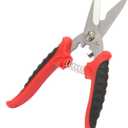 Straight Cut Shears Heavy Garden Scissors Electrician Scissors Duty Metal Sheet Cutter 180mm Gardening Scissors with Non Slip Handle for Cutting Hard Meterial
