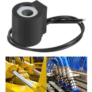 10238-66 12V DC 1/2" Hole Solenoid Coil 16W Hydraulic Power Unit Lift Dump Compatible with 08 Series Vale Stem Series