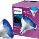 Philips LED Non-Dimmable PAR38 Blue Party Light Bulb - EyeComfort Flicker Free - E26 Base - 13.5W - Indoor