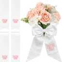 Frienda 4 Pcs Prom Bouquet Ribbon Bow Bouquet Sash Graduation Prom 2026 Ribbon 3 x 25 Inch Silk Bow for Flower Wrap DIY Crafts Congrats Grad Party Decor Senior Night Decorations(Pink)
