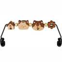 Three-Dimensional Baby Bjorn Bouncer Toy Bar, Toy for Baby Bouncer Soft & Bliss, Easy to Attach and Remove, 360Rotating Natural Wooden Toys, Double-Sided Raised Design, Dog & Cat