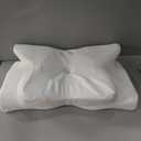 Emircey Clinical-Level Relief Cervical Neck Pillow for Sleeping, Orthopedic Contour Memory Foam Pillow for Side Sleepers, Cooling Reading Pillow for Neck Relief, Ergonomic for Back Stomach Sleepers (Queen, Snow White)