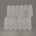 SUNWINGS 10-Sheet Long Hexagon Peel and Stick Backsplash, 12" x 11.22" Picket White Stone Composite Self-Adhesive Wall Mosaic Tile for Kitchen Bathroom