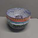 Large Serving Bowls - 60 oz Ceramic Salad Bowl - 8 Inch Serving Bowl Set - Big Soup Bowl For Kitchen - Microwave & Dishwashers Safe - Pho Fruit Pasta Popcorn Bowl - Set of 3 (Color1)