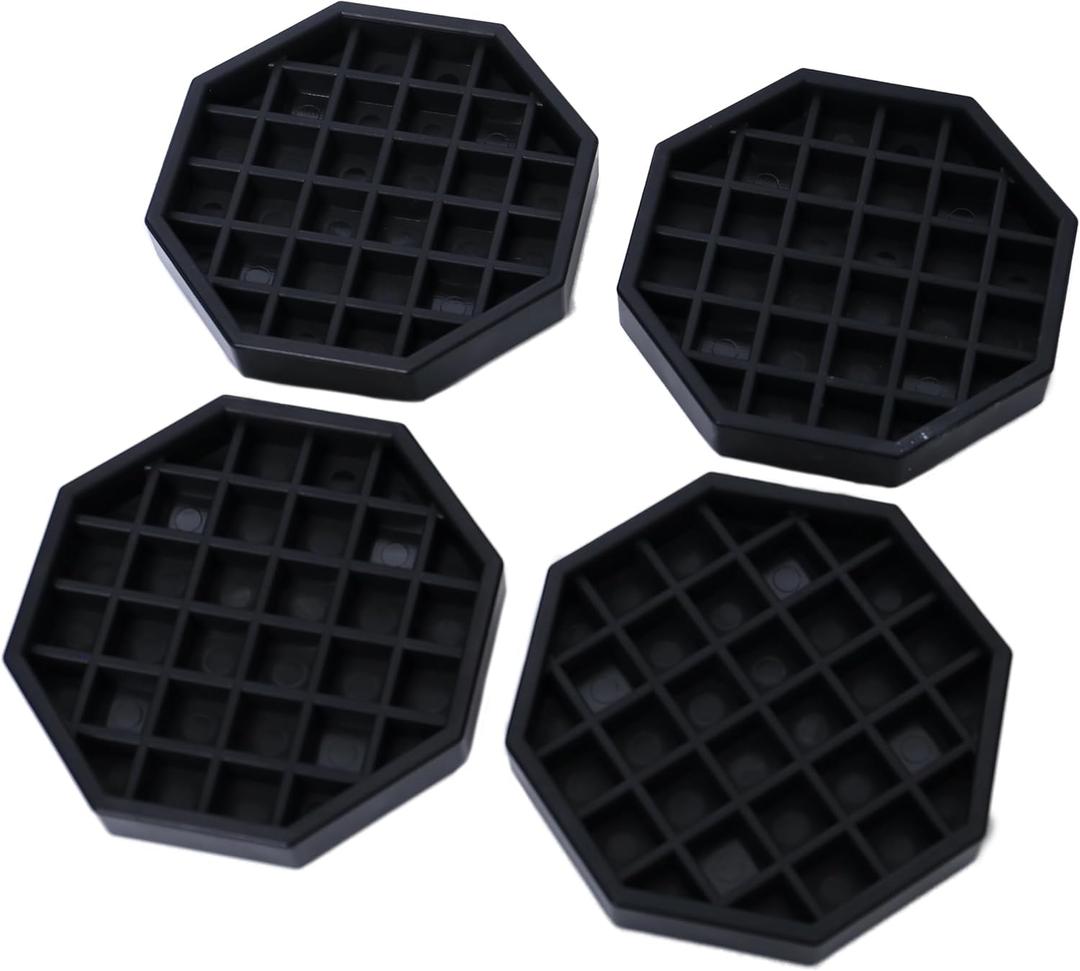 Drip Tray 4" Octagon Countertop Beverage Dispenser Cup Drip Catcher - for Coffee & Drink Dispenser Bar by kitchentoolz - Pack of 4