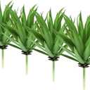 Jutom 4 Pcs Artificial Succulents Plants Faux Succulents Unpotted Yucca Real Touch Lifelike Agave Plant Fake for DIY Garden Home Office Outdoor Decoration (Green)