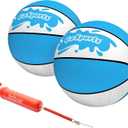 GoSports Water Basketballs 2 Pack - Choose Between Size 3 and Size 6, Great for Swimming Pool Basketball Hoops (Light Blue)