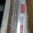 TBOZZ Chrome Straight Spring Loaded Mud Flap Hanger,Round Tube Style,1-1/8" Bolt Spacing,30" Length.with 7 inch Enhanced Spring Inside.with 2pcs Reflective Plate