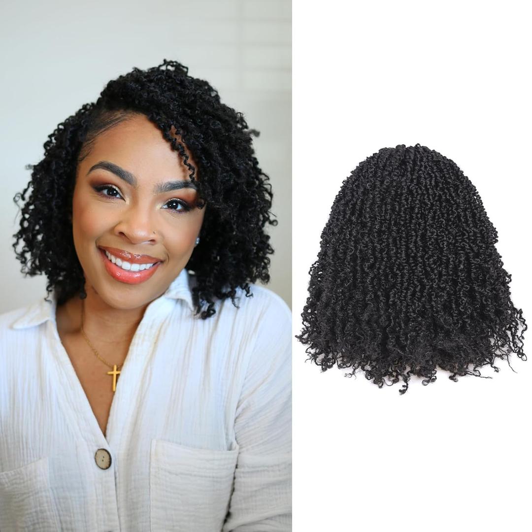 Toyotress Yanky Twist Crochet Hair - 10 Inch 8 Packs (30 Strands/Pcs) Fluffy Spring Mini Twist Passion Twist, Jet Black Pre-Looped Crochet Braids Braiding Hair (10 Inch, 1#-8P) Toyotress Yanky Twist Crochet Hair - 10 Inch 8 Packs (30 Strands/Pcs) Fluffy Spring Mini Twist Passion Twist, Jet Black Pre-Looped Crochet Braids Braiding Hair (10 Inch, 1#-8P)