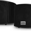 Acoustic Audio AA321B Mountable Indoor Speakers 400 Watts Black Bookshelf Pair