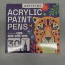 ARTISTRO 30 Acrylic Paint Markers Medium Tip- Easy for All Ages & Levels Acrylic Paint Pens for Fabric, Rocks, Paper, Wood, Canvas, Glass, DIY
