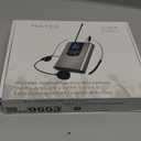 HOTEC UHF Wireless Headset Microphone/Lavalier Lapel Mic with Bodypack Transmitter and Mini Rechargeable Receiver 1/4" Output for Vlogging or Speech (silver)