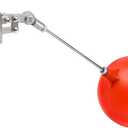 1/2 Inch Stainless Steel Float Valve  Heavy Duty 304 SS Automatic Water Level Control, Adjustable Arm with 5" Float Ball, Leak-Proof Design for Tanks, Troughs