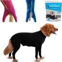 Shed Defender Original Dog Onesie for Dog Shedding, Seen on Shark Tank, Lightweight Breathable, Bodysuit for Dogs, Recovery Suit, Jumpsuit, Dog Body Suit, Shed Shirt, Post Surgery Onesie, Vet Approved (XS (12 - 17 lbs.), Black)