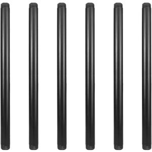 GeilSpace 6 Pack 1/2"  14" Pre-Cut Black Metal Pipe, Industrial Steel Fits Standard Half Inch Black Threaded Pipes and Fittings - Vintage DIY Industrial Shelving (1/2"  14")