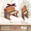 Piano Ornament 2025, Wooden Ornaments for Christmas Tree Decorations, Music Decorations, Unique Ornaments for Music Lover Gifts, Musical Instruments Gifts for Piano Players