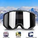 EXP VISION Ski/Snowboard Goggles for Men Women, OTG Snow Goggles Anti Fog UV Protection