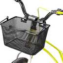 Kids Bike Basket - Front Bicycle Bike Basket for Boys and Girls - Bike Baskets with Adjustable PU Straps, Suitable for Most Children's Bicycles and Kids Tricycles