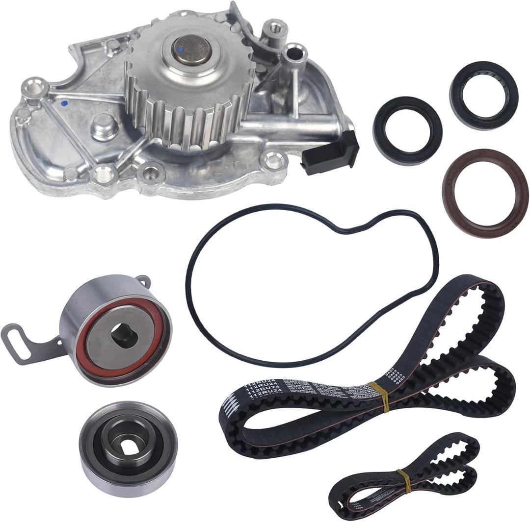 Autoround Timing Belt Kit with Water Pump [2.2L 2.3L L4] Fit for Honda Accord 1994-2002, Odyssey 1998, Acura CL 1997-1999, Isuzu Oasis 1998-1999, SOHC 16V Engine