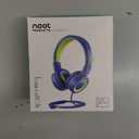 noot products Kids Headphones with Microphone K12 Stereo 5ft Long Cord with 85dB/94dB Volume Limit Wired On-Ear Headset for iPad/Amazon Kindle,Fire/Toddler/Boys/Girls/School(Blue/Lime)