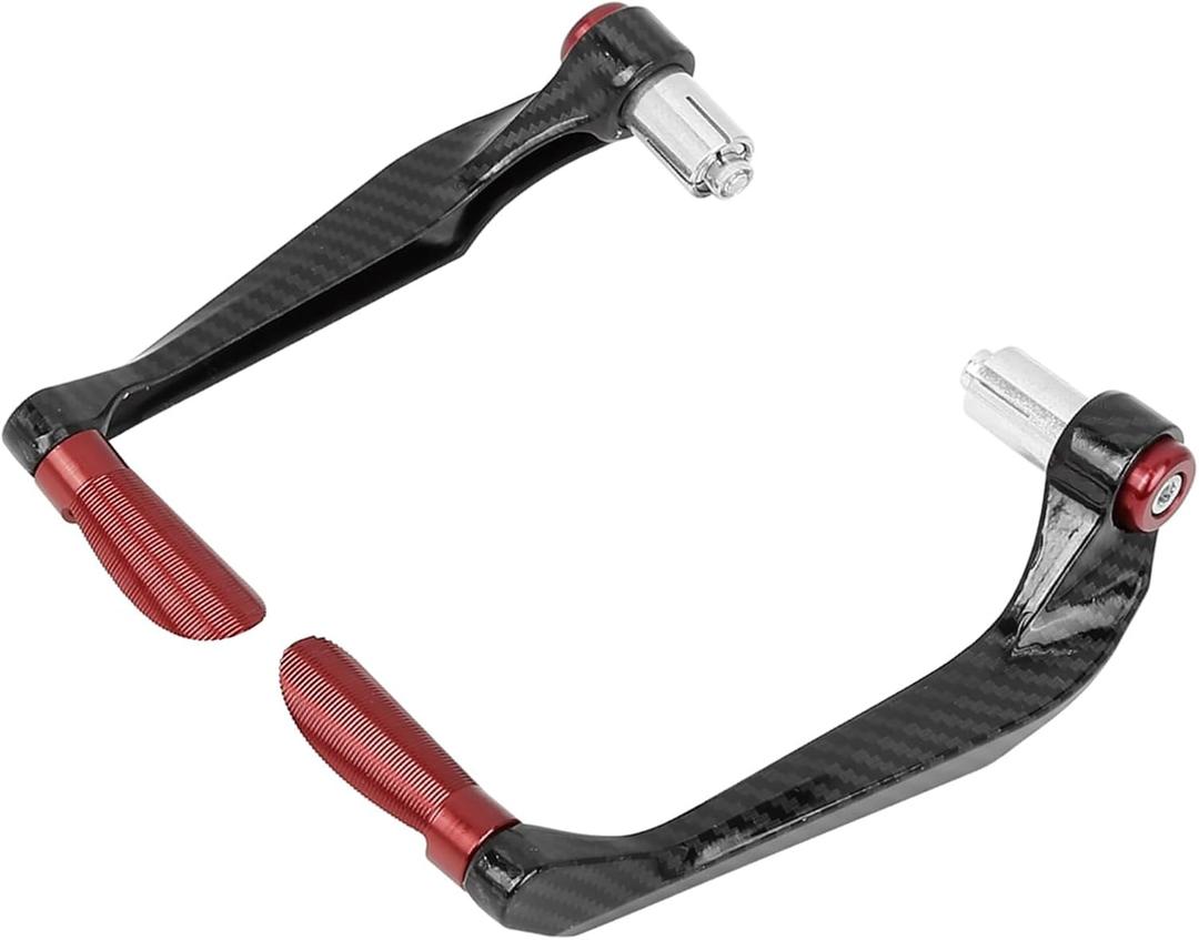 Motoforti 1 Pair 22mm Motorcycle Handlebar Protector Universal Motorcycle Brake Clutch Lever Guard Red Long-Lasting