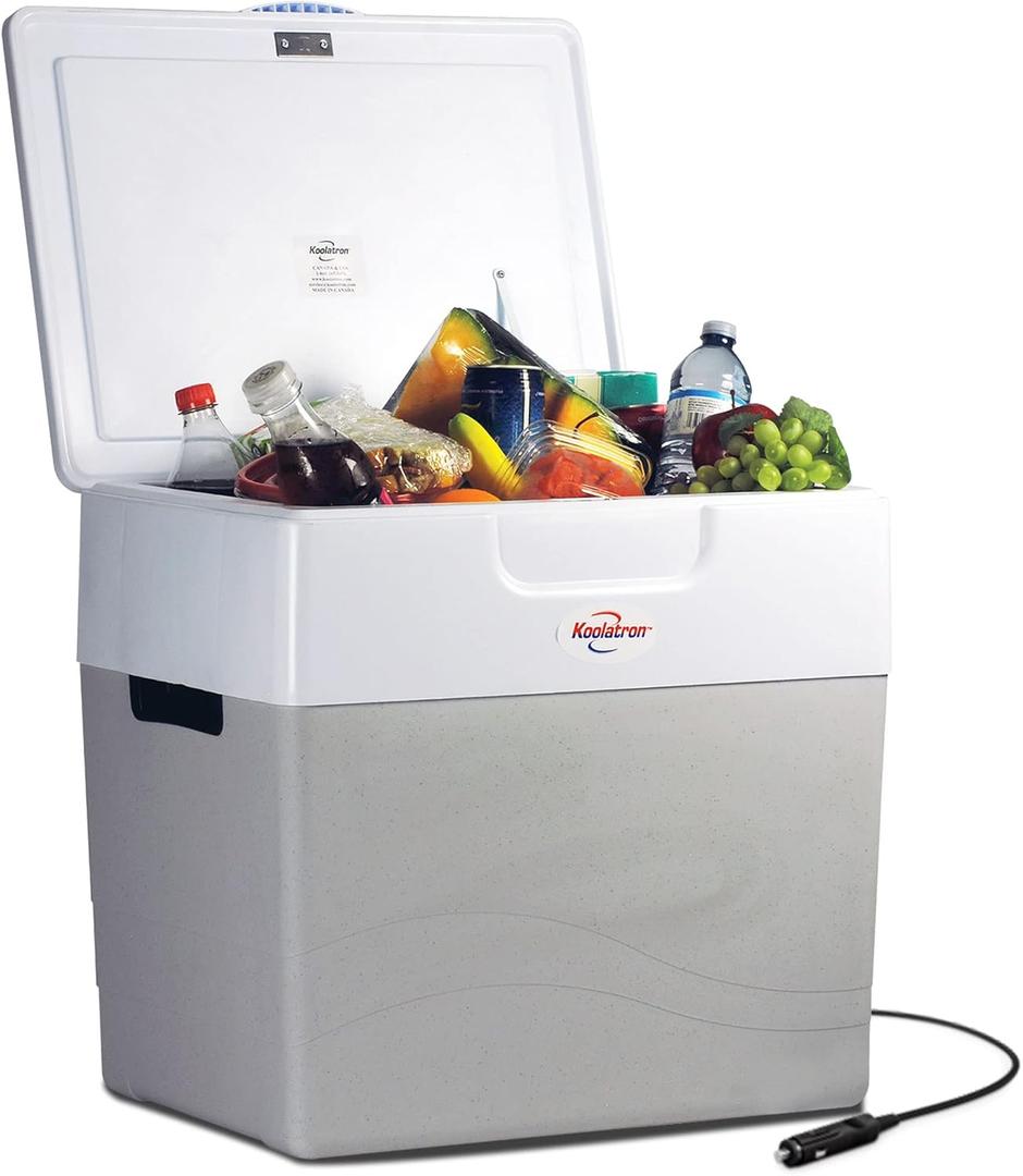 Koolatron Portable Cooler - Electric Cooler For Car, Camping, Travel, 12 V Insulated Hard Sided Refrigerator For Vehicle, Boat, Truck, Warming & Cooling, Cools Drinks,Food For Road Trip, 52 qt