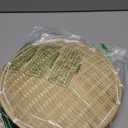 ZENFUN 4 Packs Bamboo Basket Tray, 12 In Round Hand Weave Bread Baskets for Serving, Woven Fruit Basket, Rattan Serving Basket for Garden, Daily Dinning, Kitchen Organization, Stackable