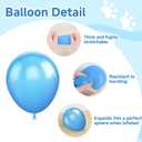 9th Birthday Decorations Boy, Dog Paw Ninth Party Arch with Red Blue Yellow Long Latex Balloons 40-inch Number 9 Balloon and Star Foil for Paw Birthday Party Supplies