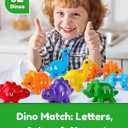 52PCS Dinosaurs Alphabet Learning Toy for Kids 2-4, Montessori ABC Matching Letters Dino Toys Gifts for Toddlers 3-5, Educational Fine Motor Preschool Learning Toys for 2 3 4 Year Old Boys Girls