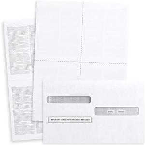 W2 Forms 2025 with Envelopes, Blank W2 4 Up Tax Forms 2025, 25 Employees kit, with Instructions in Back, Compatible with QuickBooks and Accounting Software, Idea for E-Filing, 25 Self Seal Envelopes,